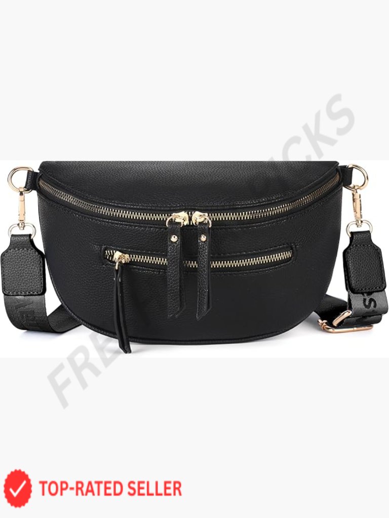 Vegan Leather Crossbody Sling Bag Adjustable Strap Room 10x7 Inches